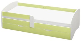 Pat de o persoană 90 cm Carecen (verde + alb) (cu somieră) (cu sp. depozitare). 1116286