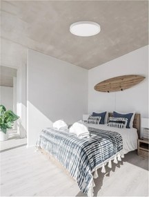 Plafoniera LED dimabila design circular OLAF alba 45cm