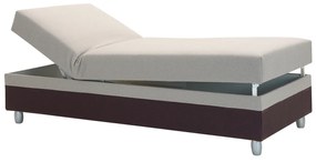 Pat de o persoană 85 cm Sodak (maro + Maro gri) (cu sp. depozitare). 1100766