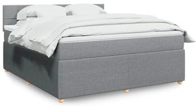 vidaXL Pat continental, gri deschis, 180x200 cm, material textil