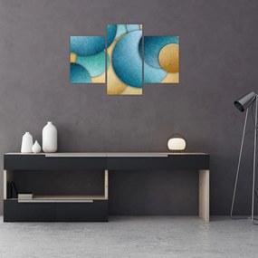 Tablou cu abstracție cercuri (90x60 cm)
