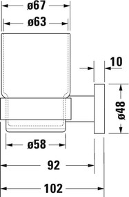 Duravit D-Code Pahar, dreapta