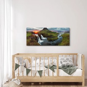 Tablou - Kirkjufell la apus (120x50 cm)