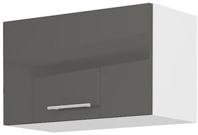 Dulap superior de bucătărie Lavera 60 GU 36 1F (alb + gri lucios). 1032417