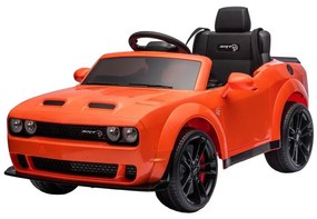 Mașinuță electrică Dodge Challenger 50W/4500 mAh portocaliu