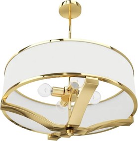 Open Design OR84825 - Lustră pe tijă GERDO, 4xE27/12W/230V, auriu/alb