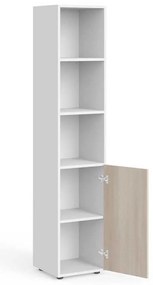 Dulap înalt Manager 39,9 x 42,2 x 196,5 cm, dreapta, salcâm deschis / alb