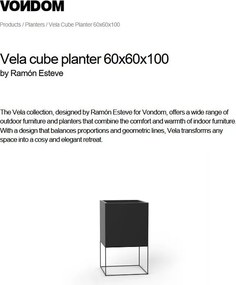 Ghiveci plante, flori design decorativ modern pentru amenajari interioare si exterioare, VELA CUBE PLANTER 54042R Vondom