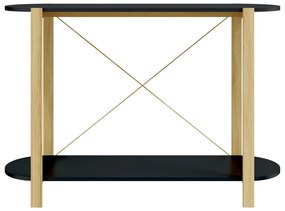 Masuta consola, negru, 110x38x75 cm, lemn prelucrat 1, Negru