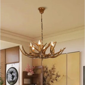 BRILAGI - Lustru pe lanț DEER 6xE14/10W/230V diam. 70 cm, cu coarne