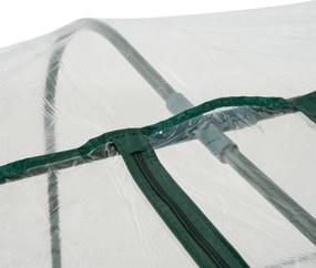 Outsunny Serra a Tunnel in PVC con 3 Porte Avvolgibili in Acciaio e PVC Trasparente, 350x100x80cm