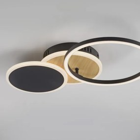 Plafonieră LED SEVENT LED/25,5W/230V negru/maro Leuchten Direkt 14116-78