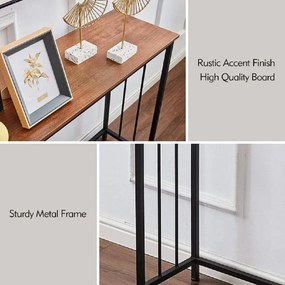 Consola pentru hol,bucatarie,culoare nuc-negru,100 cm