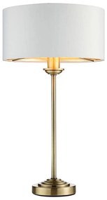 Lampă de masă Endon 104054 HIGHCLERE 1xE14/7W/230V alb/alamă d. 25 cm