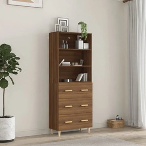 3115155 vidaXL Dulap înalt, stejar maro, lemn prelucrat