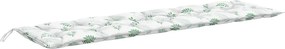 vidaXL Pernă bancă de grădină, model frunze, 200x50x7 cm, textil