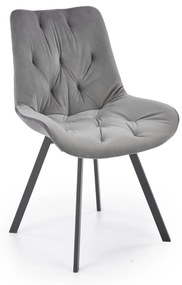 Scaun catifea K519 velvet gri