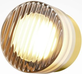 Mini Aplica LED CCT cu striatii diagonale Olo alama