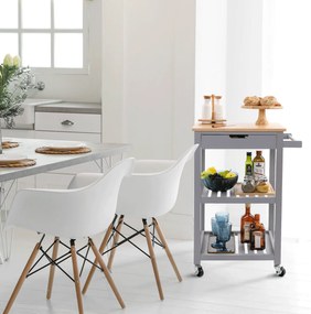 Carucior de servire, natural / negru, ARETE Carucior de servire, natural / gri, ARETE