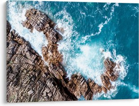 Tablou cu stânci și mare (70x50 cm)