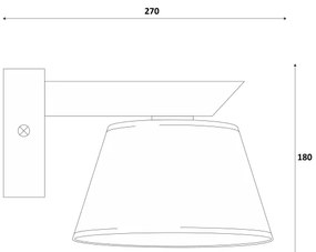 Aplică ANTONIO 1xE14/40W/230V stejar