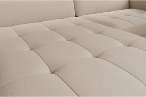 Colțar bej extensibil/cu spațiu de depozitare cu tapițerie din catifea (cu colț pe partea stângă/cu șezlong) Gomsi – ELTAP