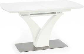 Masa extensibila 80 cm PALERMO, alb, sticla/otel