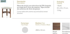 Masuta laterala eleganta Glayds AC-CP1806-I