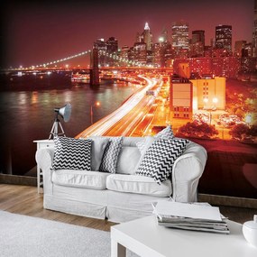 Fototapet - New York Brooklyn Bridge City (254x184 cm)