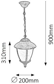 Rabalux 8479 - exterior Lustra MADRID 1xE27/60W/230V
