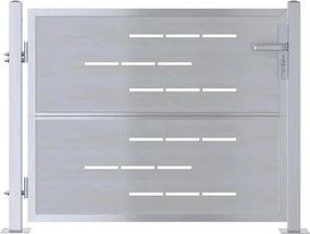 vidaXL Poartă de grădină Argintiu 85 x 70 cm Oţel inoxidabil