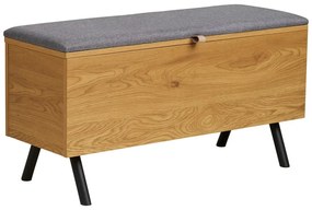 Cufăr în culoare naturală cu aspect de lemn de stejar 92x48x33 cm Barco – House Nordic