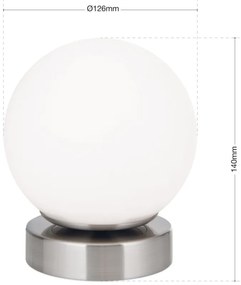 Lampa LED dimabila cu Touch stil minimalist TRICIA satin/opal