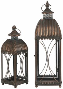 Set de felinare metalice Romance, 2 buc., cupru