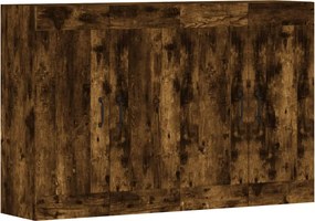 vidaXL Dulapuri de perete, 2 buc., stejar afumat, lemn prelucrat