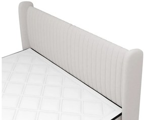 Pat matrimonial 180 cm Dalmo 180 (cu somieră) (cu sp. depozitare) (gri + negru). 1099654