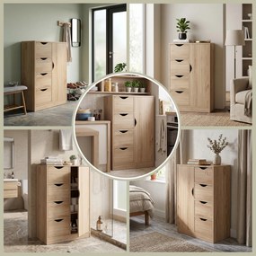 HOMCOM Dulap Mic Baie Dulap Baie Modern Practic 2 Niveluri | Aosom Romania