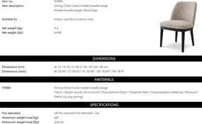 Scaun design LUX Costa, Mademoiselle beige