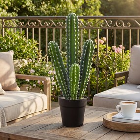 HOMCOM Plantă artificială Cactus 53 cm în ghiveci pentru casă, birou | Aosom Romania