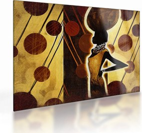 Tablou pe sticlă cu pictură artistică străveche (70x50 cm)