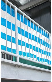 Paravan pentru balcon alb/albastru din plastic 500x90 cm – Garden Pleasure