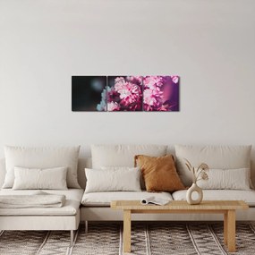Tablou cu florile copacilor (cu ceas) (90x30 cm)