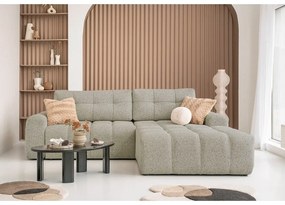 Colțar modular maro deschis extensibil/cu spațiu de depozitare (cu colț pe partea dreaptă) Lulu – Miuform