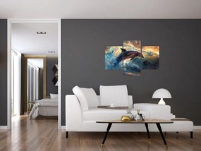 Tablou - Delfin, ilustrații (90x60 cm)