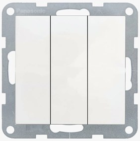 Intrerupator triplu 10A, IP20, Alb, Panasonic Karre Plus 55