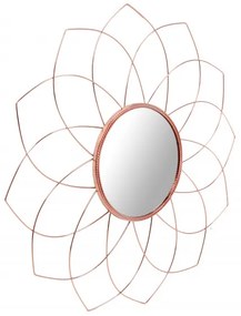 Oglinda rotunda cu rama din metal cupru Impulso, 2cm (L / D) x 79.5cm (W) x 79.5cm (H)