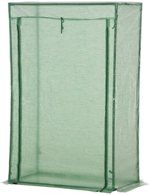 Sera Outsunny cu ușă, seră de iarnă din oțel, seră pentru balcon, grădină, seră de roșii 100x50x150cm, seră de roșii pentru roșii, legume, flori, plante, verde | Aosom Romania