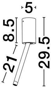 Plafoniera/Spot LED reglabil stil minimalist ORNOS alb H-29,5cm