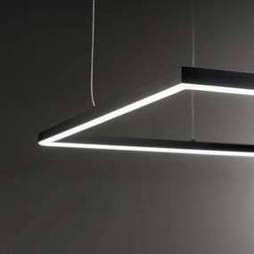 Ideal Lux - Lustră suspendată ORACLE SLIM LED/53W/230V 3000K 90x90 cm, neagră