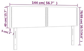 Tablii de pat, 2 buc., maro, 72x5x78 88 cm, piele ecologica 2, Maro, 144 x 5 x 78 88 cm